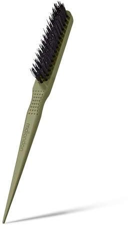 mdlondon BRUSH Tease, Backcombing for Root Lift, Soft Bristle Hair Brush with Non-Slip Grip, Slick Back Hair, Smoothing, Teasing - Genuine mdlondon Hairbrushes for Women & Men