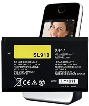 MUKUZI AKKU Compatible with Siemens Gigaset SL910, SL910A, SL910H Telefon Smartphone Phone (Replacement for V30145-K1310-X447,V30145-K1310K-X447)