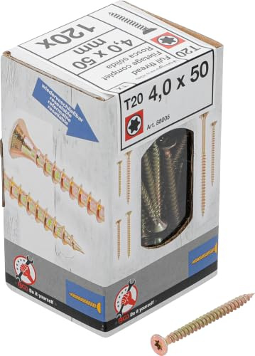 BGS Diy 88005 | Viti multiuso | Torx T20 | 4,0 x 50 mm | 120 pezzi