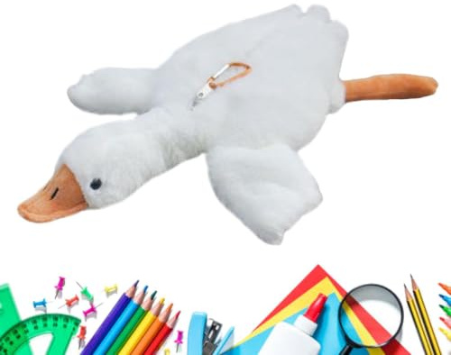 Cute Pencil Case - Plush Animal Large Pencil Case,Pen Holder Storage Bag Plush Organizer for College School Adults Work Girls Boys Student Birthday Home