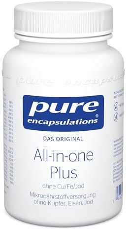 Pure Encapsulations - All-in-One Plus (ohne Cu, Fe & Jod) - Multivitamin und Mineralien - Immunsystem stärken - 90 Kapseln
