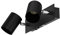 ledscom.de Applique WAIKA, 2 flammes, interrupteur, noir mat, carré, 2x GU10 max. 60W