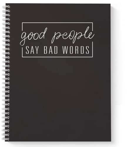 Gotcha Covered Notebooks Softcover Bad Words 8.5 x 11 Funny Spiral Notebook/Journal, 120 College Ruled Pages, Durable Gloss Laminated Cover, White Wire-o Spiral. Made in the USA