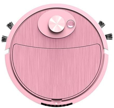 tinysiry Robotdammsugare, laddningsbar städare soprobot med enknappsstart, supersug Mini smart soprobot för hemstädning Rosa En storlek
