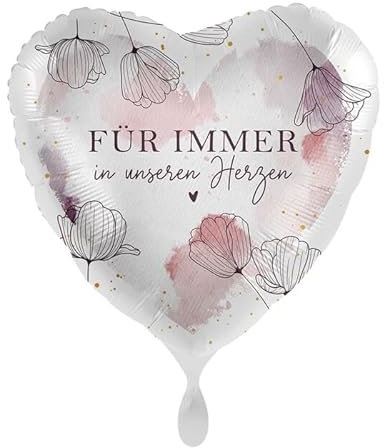 NEU Folienballon - Für immer in unseren Herzen - ca. 45cm Durchmesser