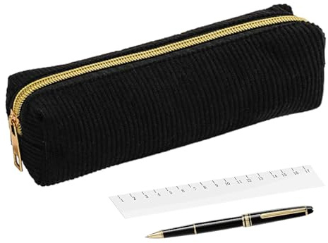 Genérico Estuche Gran Capacidad Bolígrafos Gran Capacidad Pana Color sólido | Estuche lápices para chicas adolescentes Contiene tarjeta, bolígrafos, papelería, goma, regla y bloc para jóvenes, alumnos,