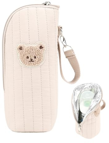 Insulated Babys Bottle Bag - 8x7x22cm Bottle Warmer & Cooler, Portable Breastmilk Storage Bag, Thermal Feeding Pouch Holder Travel Carrier, For Backpacks, Strollers, Travel And Outdoor Activities