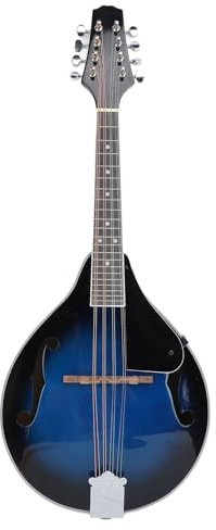 Alomejor En Stilmandolin, 8-strängad Mandolin med Kromöppna Kuggstämmor, Tillverkad med persikoträ för Varm Rik Ton, Lämplig för Individuella Band