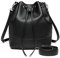 AFKOMST Beuteltasche Damen,Leicht Schultertasche Damen Gross und Sanft Handtasche mit 2 Schulterriemen (Black)
