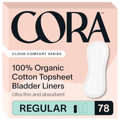 Cora 100% Organic Cotton Topsheet Bladder Liners (78 Regular Bladder Liners)