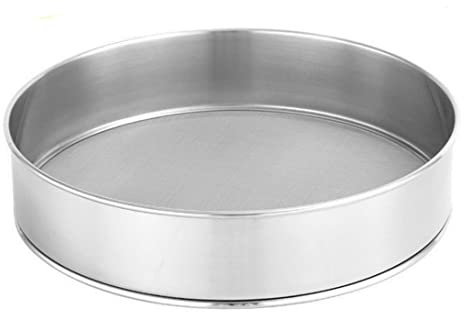 Snner Tamis à Farine Farine Tamis étanchéité en Acier Inoxydable en Poudre de Poudre de Poudre avec Cuisine Fin à Mailles 30 cm