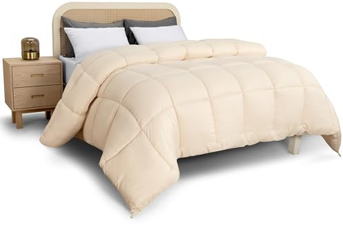 Utopia Bedding 135 x 200 cm, Bettdecke aus Mikrofaser für Ganzjährigen Komfort, Extrem Weiche Bettdecke (Beige)