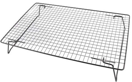 Grille de Refroidissement, Grille de Four 43x28x7 Cm, Grilles de Refroidissement pour Biscuits Pain en Fer Biscuits Gâteaux Filet de Refroidissement pour la Cuisson le Rôtissage le Séchage(noir)