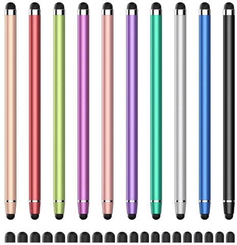 Stylus Pen for Touchscreen,2 in 1 High Precision and Sensitivity Stylus,Stylus Pen for iPad/iPhone/Android/Samsung Smartphone and Tablets,Compatible with Touch Screens(10 Colors Stylus)