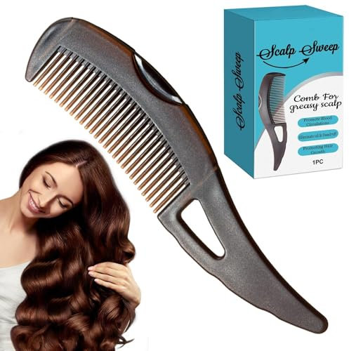 Zjhukfmc Schuppenkamm Läusekamm Hohler Zahnkopf Entgiftungskamm Kopfhautpflege Leichtes Langlebig Feiner Zahnkamm Massage Haarkamm Dandruff Scalp Detox Comb Verbessern Sie Die Haarqualität, 5x20,5cm