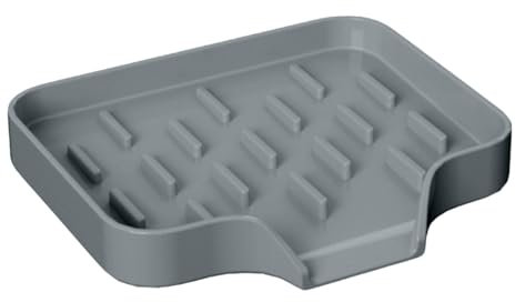 Draining Soap Dish, Shower Sponge Drainer, Space-Saving Silicone Soap Drain Holder for Shower, Bathtub, Bathroom, Home, Sink, Kitchen