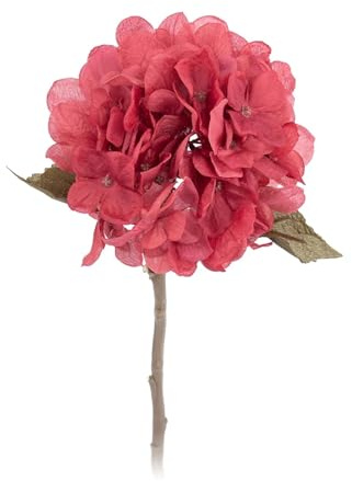 AEJHSIN Konstgjorda hortensior Konstgjorda Hortensior Höstsilke Bukett Hem Vardagsrum Utomhus Konstgjorda Blommor Högkvalitativa Falska Blommor För Bröllop Party (Röd)