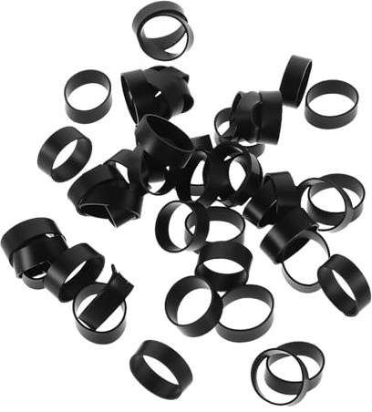 GATHINESS 500 Bandas de Silicona Antideslizantes para Cables, Elásticas y Fáciles de Usar, Organizadores de Cables para Oficina y Área de Estudio, Color Negro