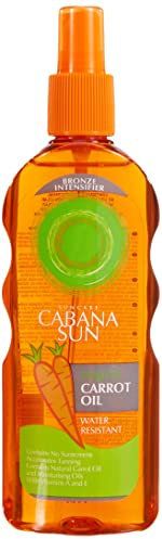 Huile de Carotte Originale Cabana Sun Accélère le Bronzage 200ml - Huile Douce, Absorption Facile et Finition Non Grasse - Peach - Pour Tous les Types de Peau - Foncé