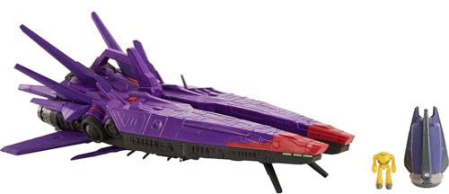 Disney Pixar Buzz l’Éclair Vaisseau mère de Zurg, Série Hypervitesse, 60 cm de long, détails authentiques, mini-figurine Zyclops, Jouet Enfant, Dès 4 ans, HJW47