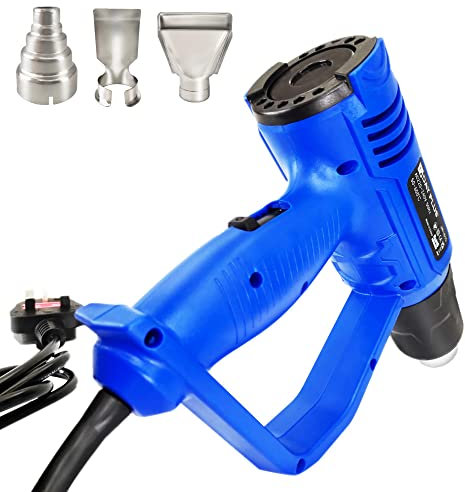 2000W Heat Gun with 3 Accessories– 2 Heat Settings: 300°C & 600°C – for Crafts, Resin, Paint Stripping, PVC Heat Shrinking, DIY Home Improvement