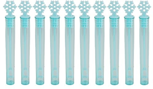 LYEAA Seifenblasen-Flasche, Partyzubehör, bunte Seifenblasen-Stick-Sets, Hochzeitsgäste, Geschenke, Ostern, Mini-Blasenstäbe, Weihnachtsmotiv for Kinder (blau, 10 Stück)