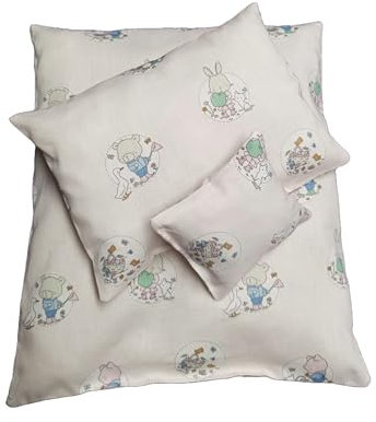 Puppenbettwäsche für Puppenwagen, Puppentragekorb, Tiere vom Bauernhof