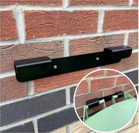 Support mural pour poubelles Noir