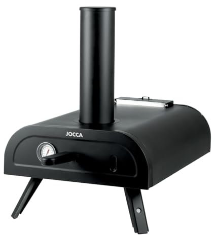 Jocca - Horno para Pizza de Pellet hasta 450º| Horno de Pellets para Pizzas Portátil| Horno Versátil para Pizzas, Carnes, Pescados, Verduras| Mini Horno| 33cm