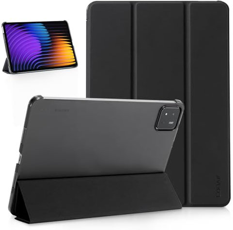 CoBak Hülle für Xiaomi Pad 7/7 Pro 11,2 Zoll (2024/2025), Schlanker Stand, Harte Rückseite, Schützende Smart Cover mit Auto Wake/Sleep Funktion, Schwarz