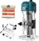 JiGiU Affleureuse Défonceuse à Bois Défonceuse Affleureuse Électrique 800W Électrique Vitesse du Moteur 28000R/MIN Avec 12 Fraises à Défoncer Queue de 1/4 Routeur à Bois Pour le Travail du Bois