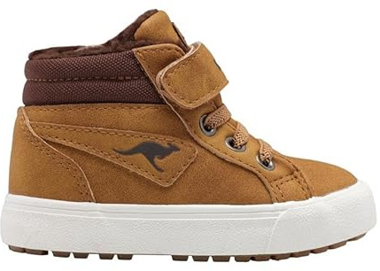 Kangaroos KAVU III Baskets Unisexes pour Enfant Jaune foncé/café Taille 26 EU, Tan Yellow Coffee, 26 EU