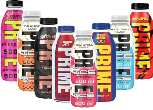 Orange Chill Ice,Erling Haaland,Blue Chill Ice,Barcellona,Red Chill Ice,ISHOWSPEED,Future Freeze Hydration Drink Bottles 500ml - Random Mixed Flavours of Refreshing Drink (6 x Bottles)