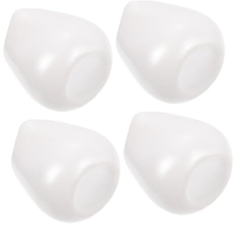 Mikikit 4piezas Tazas De Leche Blancas Tazas Prácticas Para Salsas y Bebidas Utensilios De Cocina Para Uso Diario