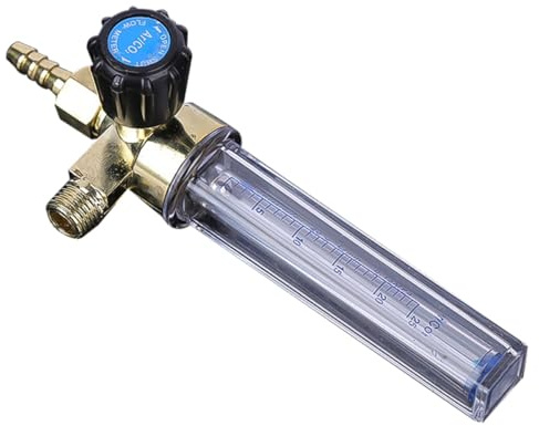 NAMOARLY Riduttore di Pressione Argon in Lega con Flussometro Trasparente per Bombole e Saldatura Professionale Manometro Facile Lettura Design Leggero e Resistente