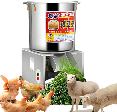 HuanSebesity Máquina Procesamiento Alimenticio,Picadora Comercial Alta Velocidad con Entrada Ampliada Y Cuchillas Extraíbles, Procesamiento Masivo Verduras,Granos Y Cacahuetes 1200w