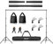 EMART Système de Support de Toile de Fond Réglable 2,6m x 3m avec 2 Sacs Sable et 1 Sac de Transport pour Studio Photo, Photographie, Diffusion en Direct, Fête, Mariage