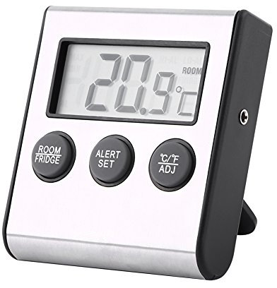 Termometro digitale per frigorifero, Termometro con memoria e allarme temperatura bassa per cucina casa casa camper laboratorio conservazione alimenti