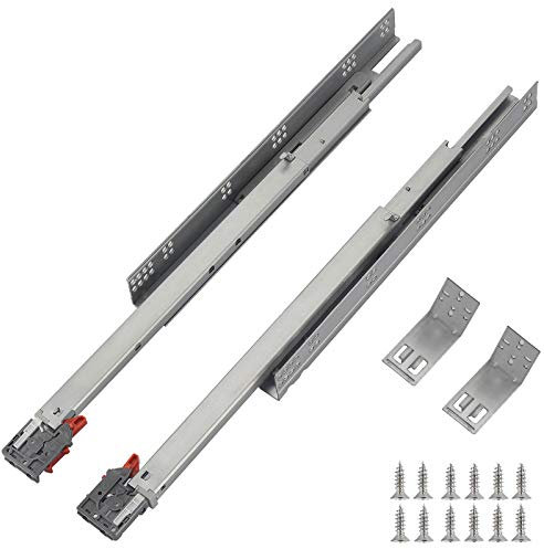 OCG Undermount Drawer Slides 18 inch (6 Pairs), Full Extension Soft Close Concealed Drawer Runners, Come with Mounting Screws and Brackets