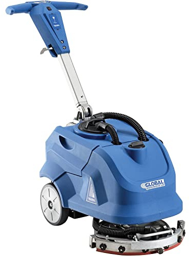 Global Industrial Commercial Electric Walk-Behind Auto Floor Scrubber, 13 Cleaning Path, 75'L Power Cord, Foldable Handle, For Industrial and Commercial Use