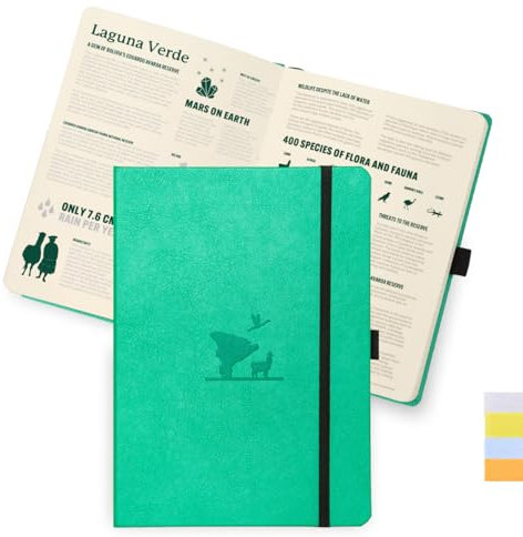 Dingbats - Earth Gepunktetes A5 Medium Notizbuch, Eduardo Avaroa - Hardcover - Creme 100 g/m² tintenfestes Papier - Nummerierte Seiten, Index & Schlüsselseiten