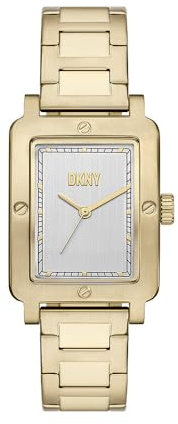 DKNY Damenuhr City Rivet 29mm Goldener Edelstahl, NY6689
