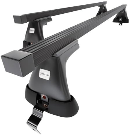 Mossa Portaequipajes de Techo adecuadas para Renault Arkana SUV (2020- ) - baca para Coche - Barras para Techo de Coche - Acero Negro - sin Puntos de Montaje