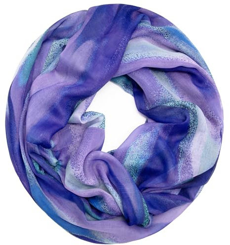 Gloop Loop Schlauchschal für Damen Schal Tuch seidig-luftig leicht mit buntem Muster Print