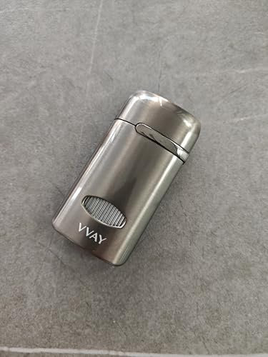 VVAY Accendino Antivento Gas Ricaricabile, Fiamma Jet - Venduto Senza Gas