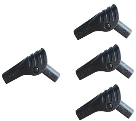 HOMSFOU 4 Conectores de Nailon para Varillas de Tienda de Campaña, Resistentes Radiación Ultravioleta Desgaste, Ideales para Estructuras DIY y Estantes, Color Negro