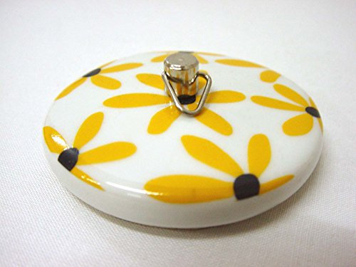 TAPON BAÑERA Lavabo BIDE Fregadero Standard Porcelana Margaritas Amarillo