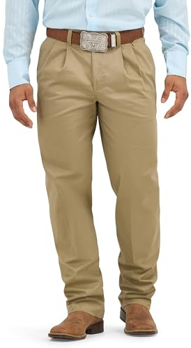 Wrangler Men's Riata Pleated Relaxed Fit Casual Pant Pants