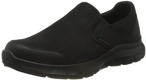 Skechers Men's Flex Advantage 4.0 Tuscan Sneaker, Black Textile Trim, 5.5 UK