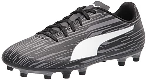 PUMA Firm, Artificial Ground Soccer Cleats Rapido III Herren-Fußballschuhe mit künstlichem Boden, Schwarz-Weiß-Castlerock, Größe 40, 42.5 EU